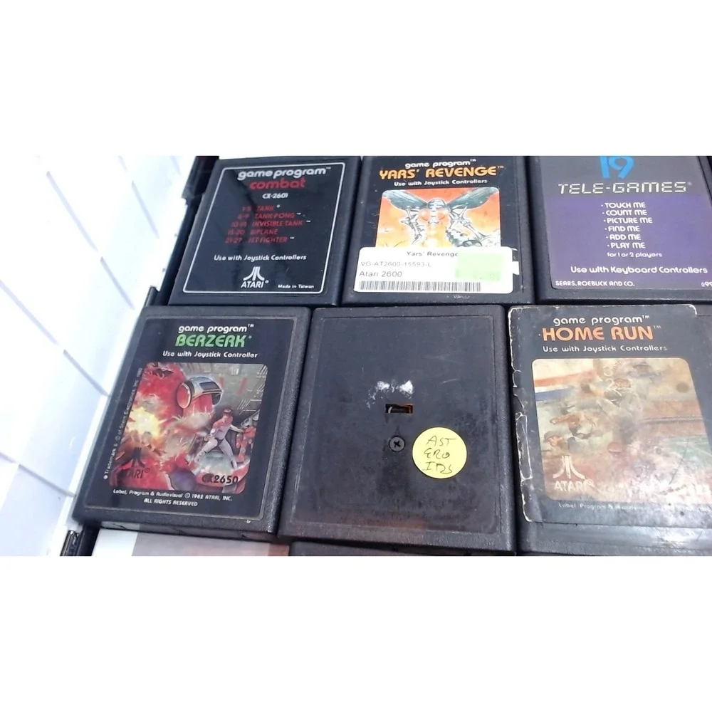 Lot of 9 Atari 2600 Games Tested Working Missing Front Labels Combat Asteroids